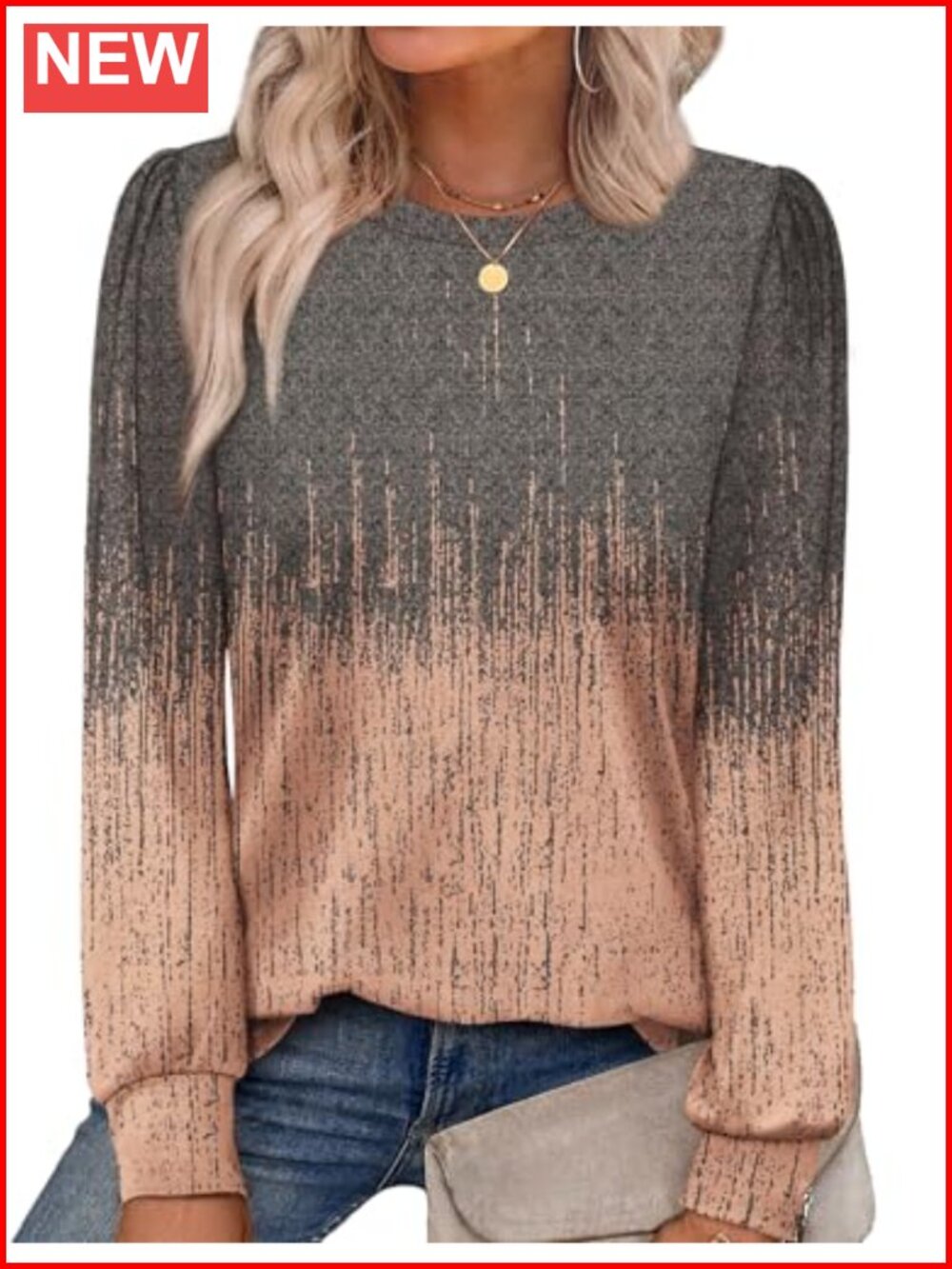 Womens Long Sleeve Tunic Top Crewneck Blouse Casual Fall Shirt